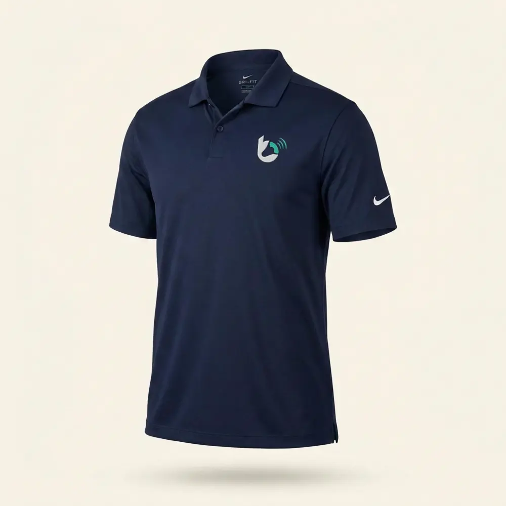 Nike Dri-FIT polo with embroidered left-chest logo