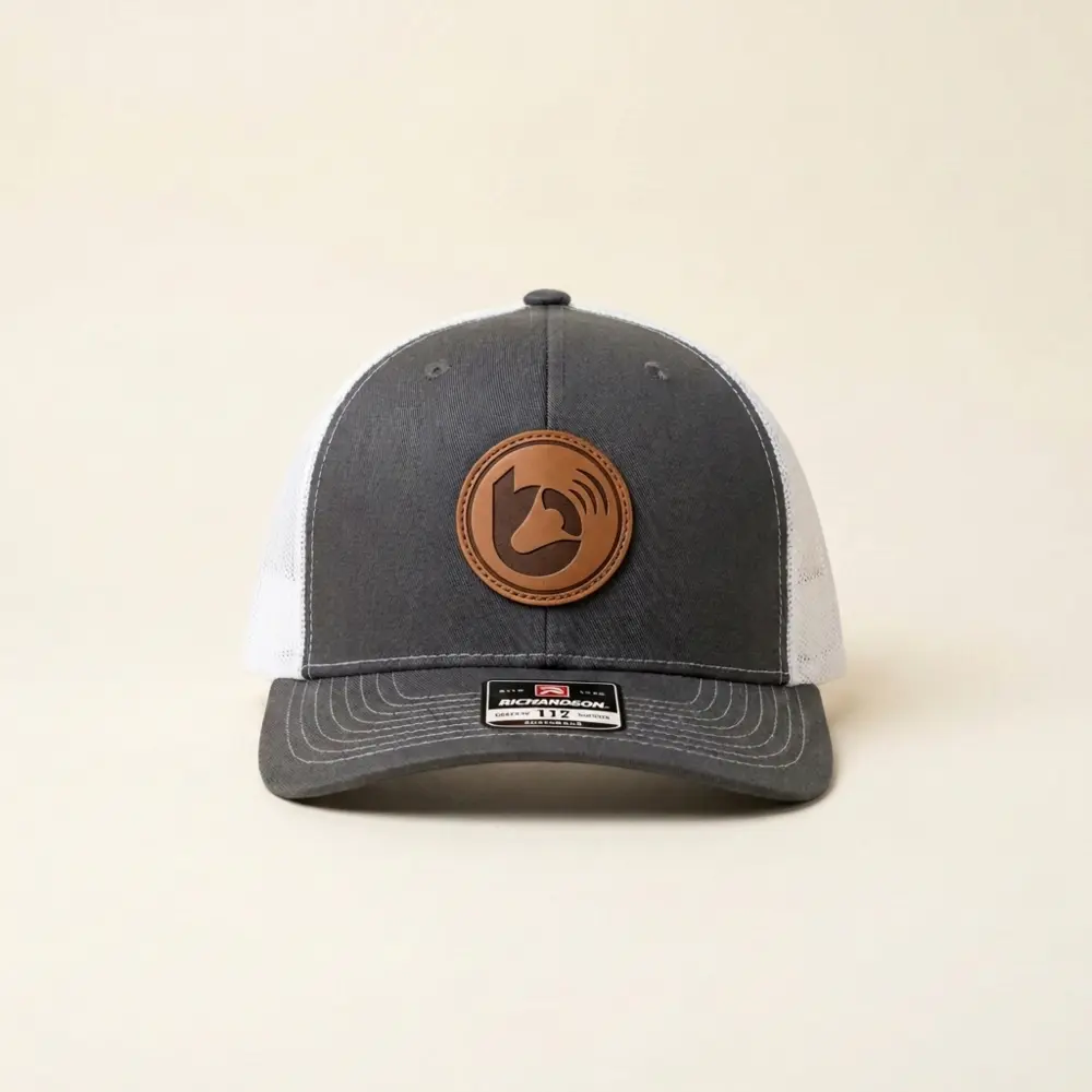 Richardson 112 trucker cap with leather logo patch